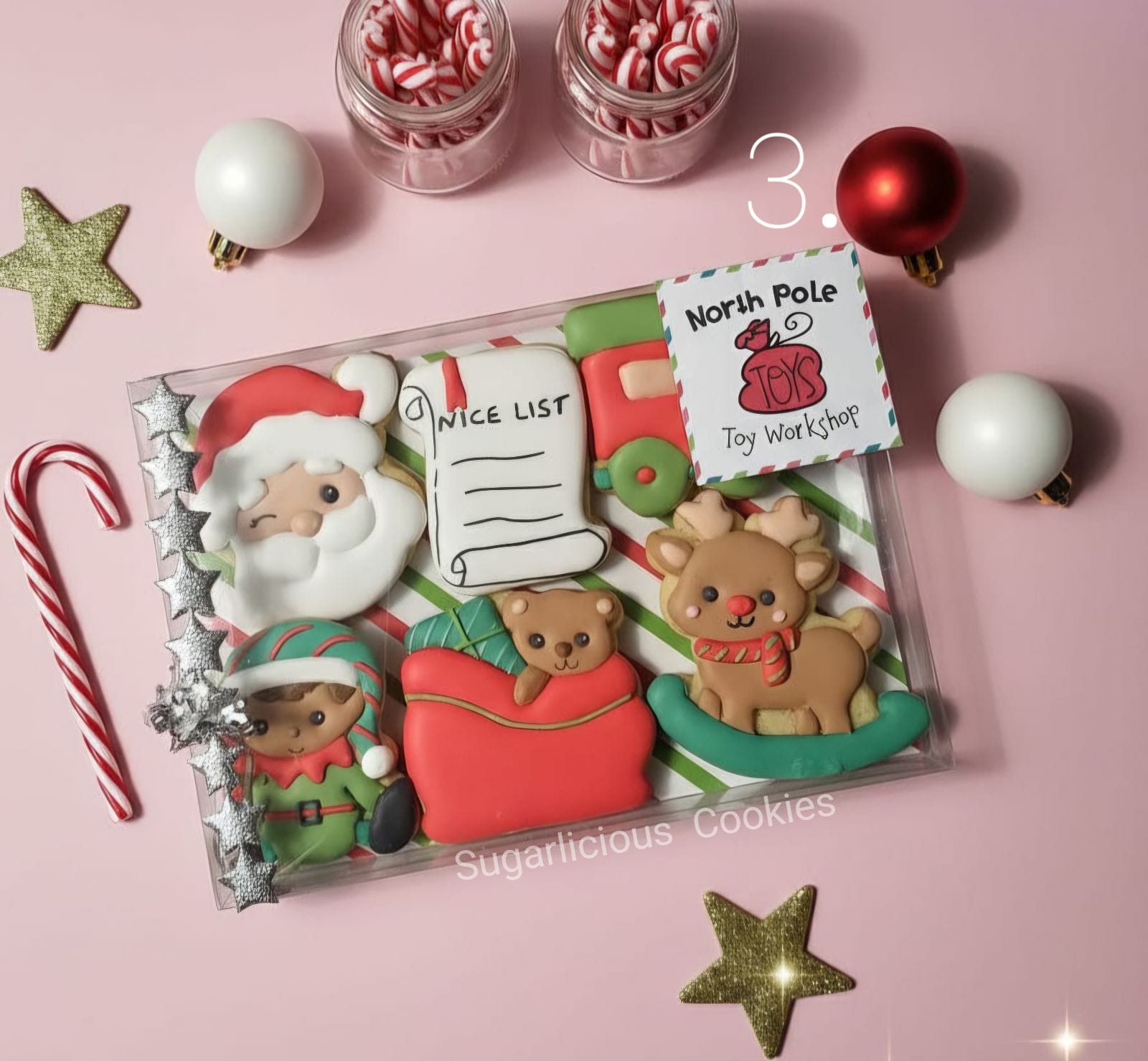 Santa's Toy Shop themed cookies